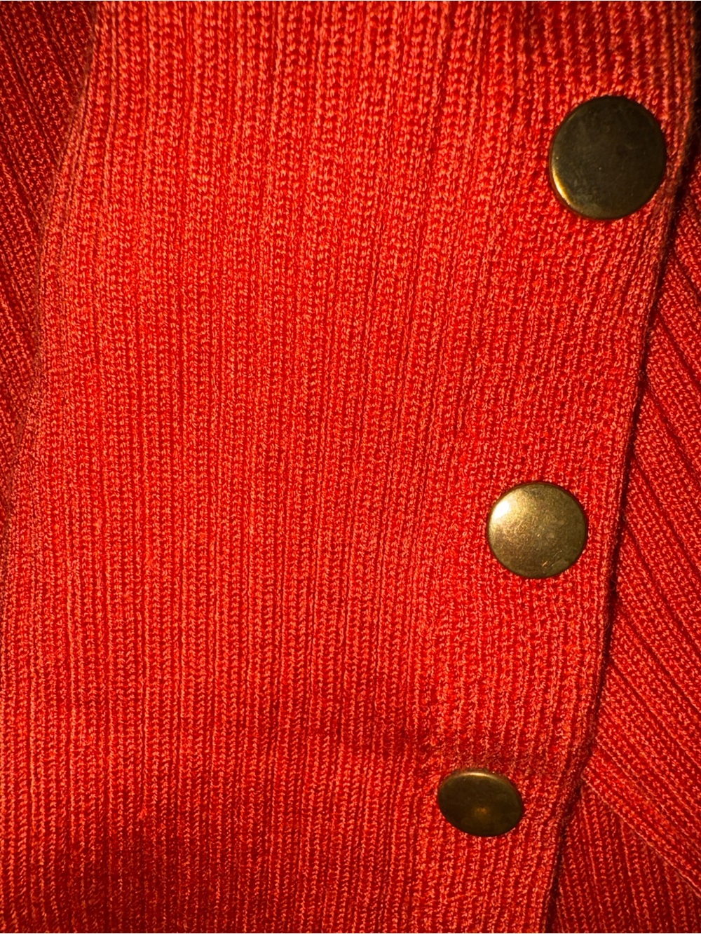 Ashley Stewart Rust Ribbed Button-Trim Maxi Dress - Picture 3 of 3